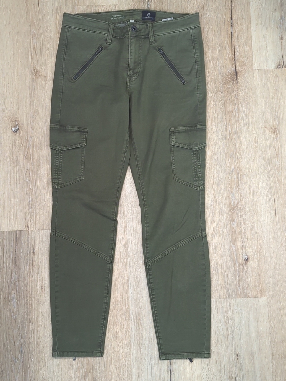 AG Adriano Goldschmied Olive Green Cargo Pants